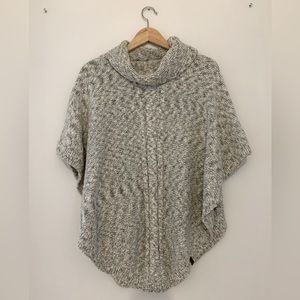 Roots cowl neck poncho sweater